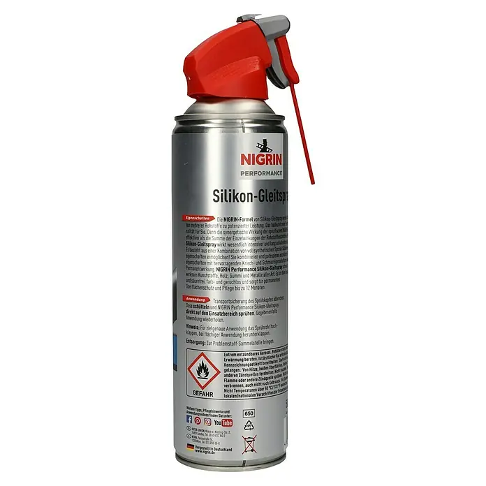 Nigrin Silikon-Gleitspray Hybrid - 500 ml - Dose Nigrin Silikon-Gleitspray.