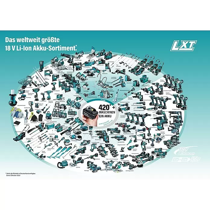 Makita LXT 18V Akku-Bohrschrauber DDF486RTJ18 V, 2 Akkus, 5 Ah, 130 Nm Info