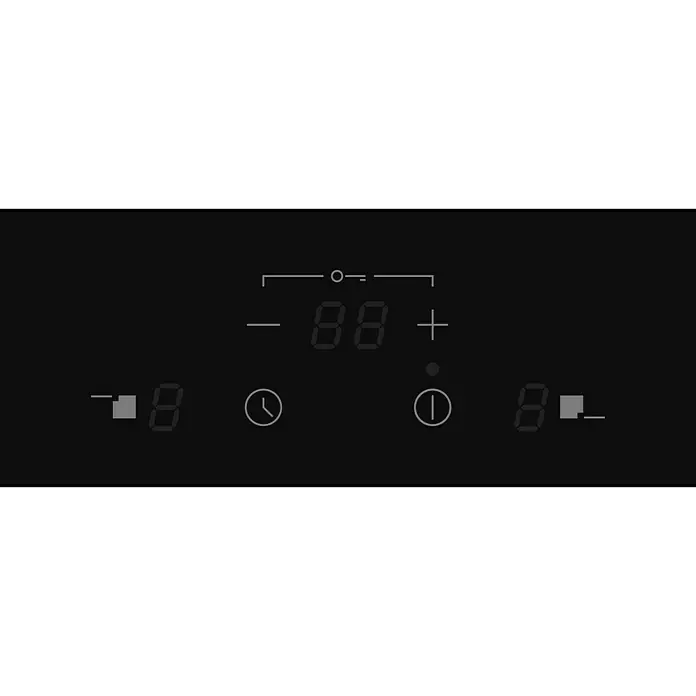 Pyramis Kochfeld PHC31230FMB - L x B: 51 x 29 cm, Anzahl Normalkochstellen: 2 Stk., Schwarz - Nahaufnahme eines Bedienfelds mit digitaler Anzeige und Tasten zur Steuerung eines elektronischen Geräts, möglicherweise eines Kochfelds.