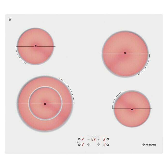 Pyramis Kochfeld PHC61530FMW (L x B: 51 x 58 cm, Anzahl Normalkochstellen: 5 Stk., Weiß) | BAUHAUS