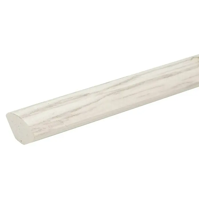 Döllken Viertelstab - 250 cm x 15 mm x 15 mm, Kunststoff, Esche - Weißer Viertelstab mit dezenter Maserung, ideal als Zierleiste oder Übergangsprofil.