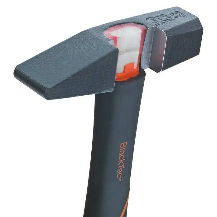 Picard Schlosserhammer BlackTec® - Gewicht Kopf: 500 g, Glasfaserverstärkter Kunststoff (GfK) - Nahaufnahme eines BlackTec Schlosserhammers mit schwarzem Griff und einem Kopf mit zwei Schlagflächen.