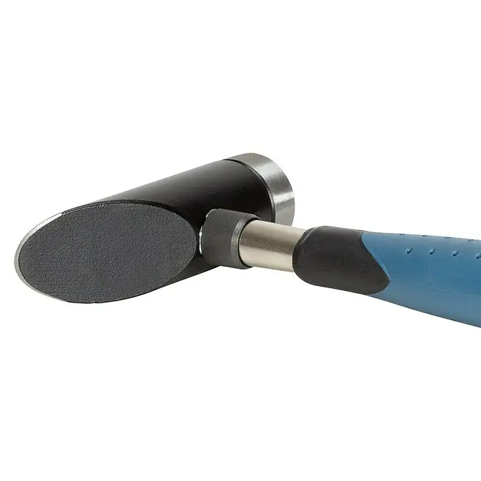Picard Meißelhammer MeißelmeisterGewicht Kopf: 600 g, Spezialstahl - Nahaufnahme eines Schonhammers mit schwarzem Kopf und blauem Griff, der für präzise Arbeiten und zur Vermeidung von Beschädigungen verwendet wird.