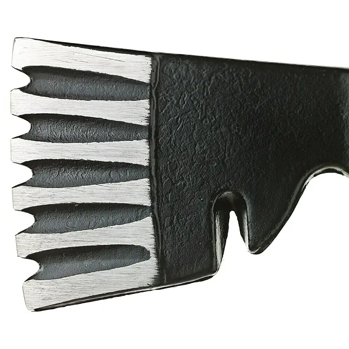 Picard Zahnbeil RS - Gewicht Kopf: 600 g, Stahl - Detailaufnahme einer scharfen, gezackten Metallsäge, ideal für präzise Schnitte in verschiedenen Materialien. Robust und langlebig.