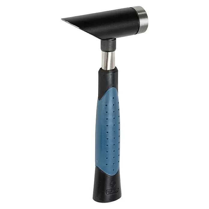 Picard Meißelhammer Meißelmeister - Gewicht Kopf: 600 g, Spezialstahl - Picard Hammer mit schwarzem Meißel- und Flachkopf, silbernem Schaft und blau-schwarzem perforiertem Griff für Präzisionsarbeiten.