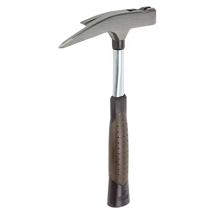 Picard Latthammer - Gewicht Kopf: 600 g, Chrom-Molybdän-Stahl - Metallhammer mit spitzer Meißelspitze, silbernem Schaft und dunklem, strukturiertem Griff.