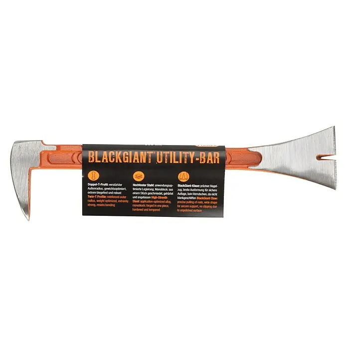 Picard Präzisionseisen BlackGiant Utility-Bar® - 250 x 50 mm, Gewicht Kopf: 296 g, Stahl - BlackGiant Utility-Bar: Robuster Brecheisen für den vielseitigen Einsatz, ideal zum Heben und Entfernen von Nägeln.