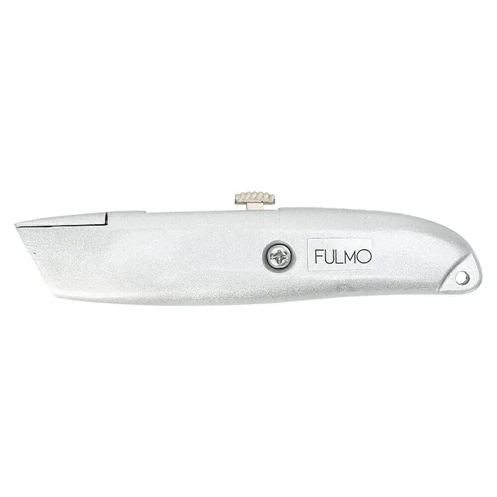 Fulmo Bolsa para herramientas - An x Pr x Al: 15 x 32 x 21 cm, Poliéster, 25 pzs. - Un cúter plateado de Fulmo, ideal para cortar diversos materiales. Su diseño ergonómico asegura un agarre firme.