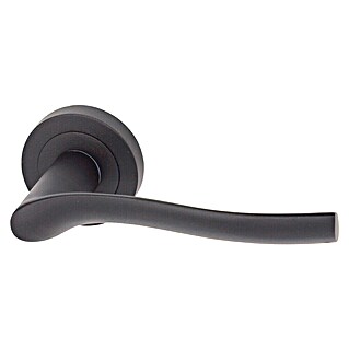 GDK Conjunto de picaporte A01-30 (Negro, Apto para: Puertas de madera)
