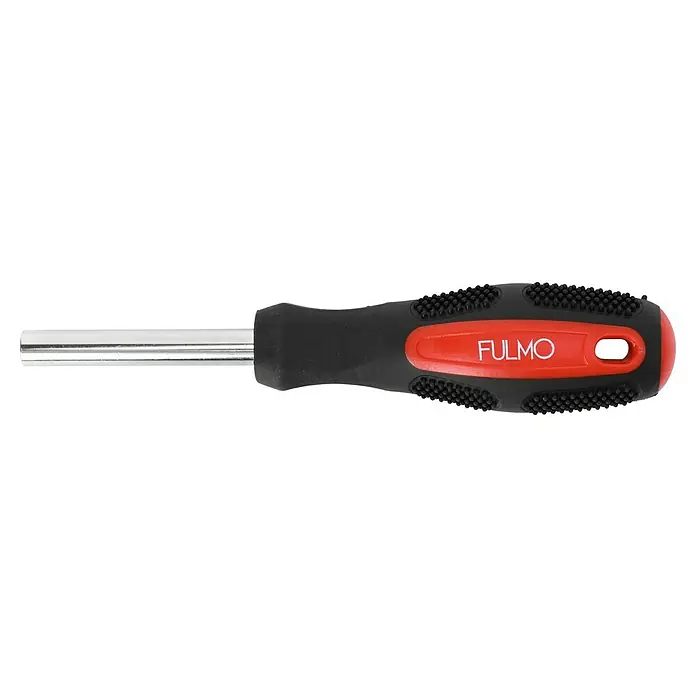 Fulmo Bolsa para herramientas - An x Pr x Al: 15 x 32 x 21 cm, Poliéster, 25 pzs. - Aquí hay un destornillador Fulmo con mango negro y rojo y un eje de acero. Ideal para uso en taller.