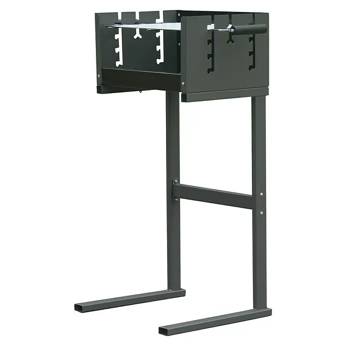 Grillstar Holzkohlegrill BBQ Box - Grillfläche (B x T): 37 x 23 cm, Schwarz - Freistehender Grill mit verstellbarer Grillfläche, ideal für kulinarische Erlebnisse im Freien, robustes Design.