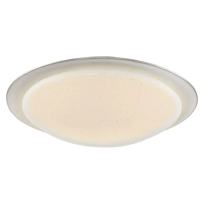 Tween Light Plafón LED Oria - 35 W, Blanco, Blanco neutro - Lámpara de techo con una pantalla redonda de color blanco lechoso y un marco elegante de color plateado para iluminación moderna.