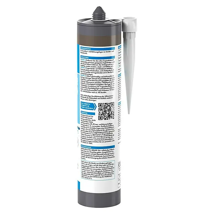 Knauf Sanitär-Silikon - Dunkelbraun, 300 ml - Kartusche mit Dichtungsmasse von Knauf, ideal für Sanitärbereiche. Für Anschluss- und Dehnungsfugen, einfache Anwendung.