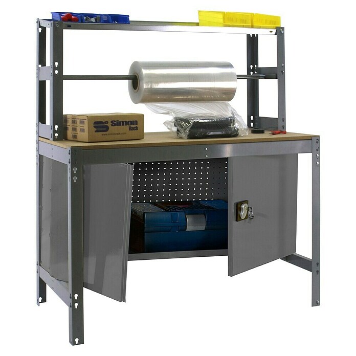 Simonrack Simonwork Werkbank BT4 Cabinet 900 (L x B: 76 x 91 cm, Arbeitshöhe: 144,5 cm, Belastbarkeit: 475 kg, Grau) | BAUHAUS