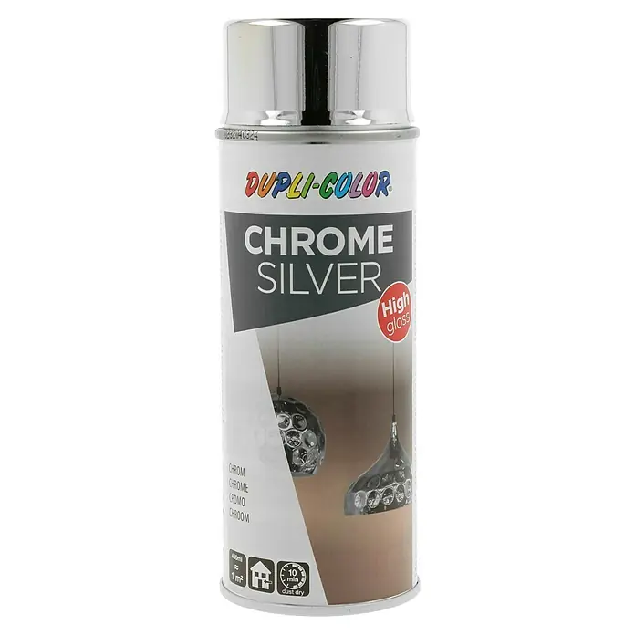 Dupli-Color Effect Spezial-Lackspray Chrome Silver - Chrom, Glänzend, 400 ml - Eine Dose Dupli-Color Chrom Silber Sprühlack mit Hochglanz-Finish, ideal für diverse Oberflächen.