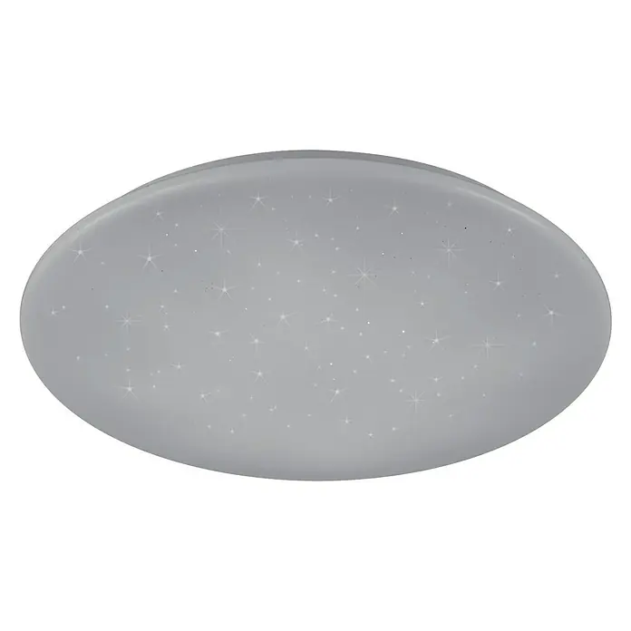 Reality Leuchten LED-Deckenleuchte Kato Starlight - 27 W, L x B x H: 60 x 60 x 12 cm, Weiß, Mehrfarbig - Graue LED-Deckenleuchte mit Sternmuster für stilvolle Beleuchtung und eine gemütliche Atmosphäre in jedem Raum.