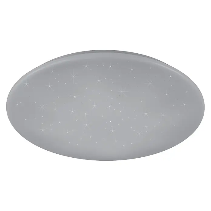 Reality Leuchten LED-Deckenleuchte Kato Starlight - 27 W, L x B x H: 60 x 60 x 12 cm, Weiß, Mehrfarbig - Graue LED-Deckenleuchte mit Sternmuster für stilvolle Beleuchtung und eine gemütliche Atmosphäre in jedem Raum.