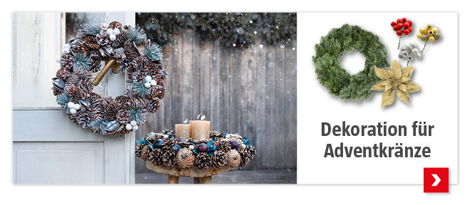 Dekoration für Adventkränze