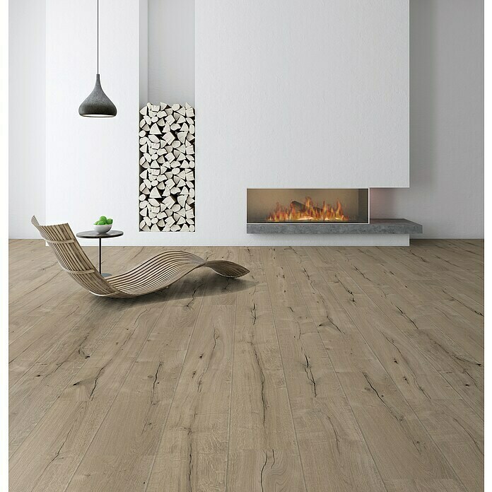 Krono Original Laminatmuster Organic Veneer Parquet Wildeiche grau (297 x 244 x 8,5 mm, Landhausdiele, Wildeiche grau) | BAUHAUS