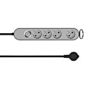 UniTEC Steckdosenleiste Greenline (4-fach, Silber/Anthrazit, Kabellänge: 1,8 m, Mit Schalter) | BAUHAUS