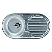 Innova Inbouwspoelbak rond met afdruipgedeelte (44,4 x 84,7 cm, Roestvrij staal) | BAUHAUS