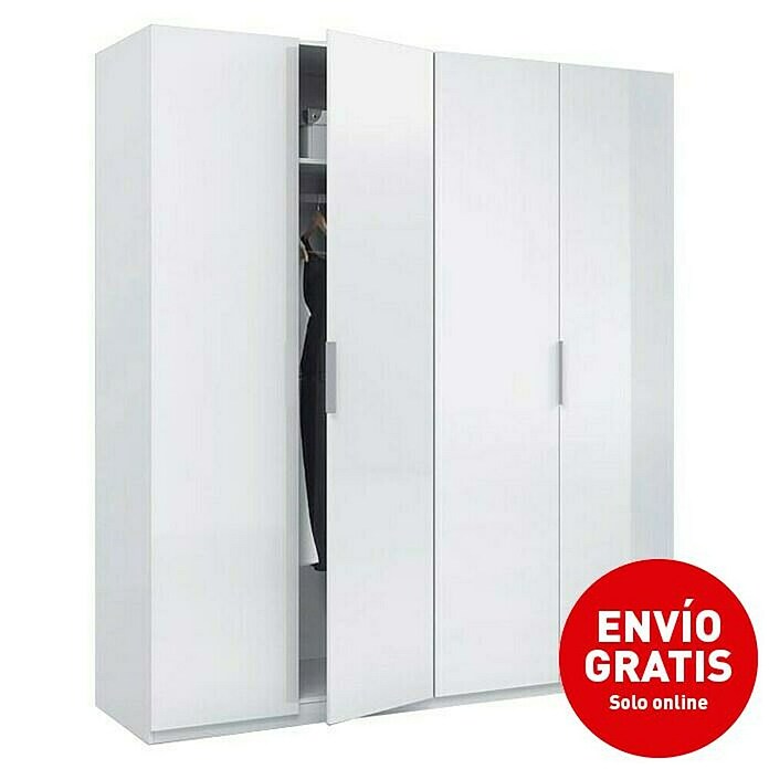 Armario para ropa Max (L x An x Al: 52 x 180 x 200 cm, Blanco)