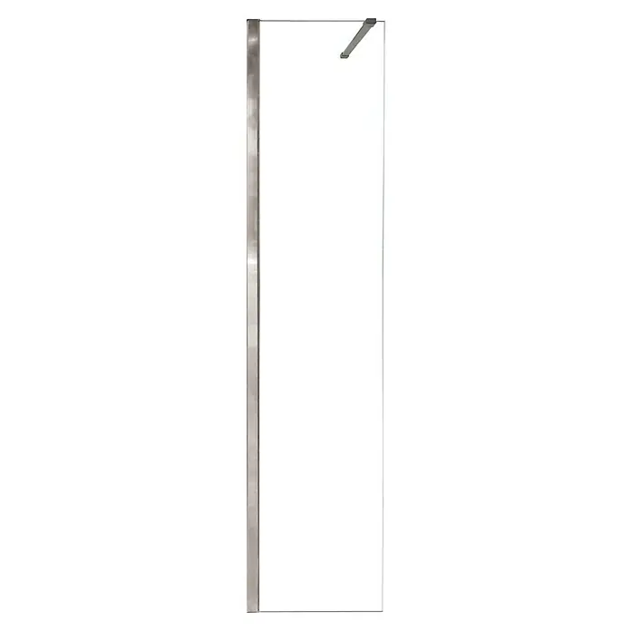 Camargue Mampara de ducha fija Berlin - An x Al: 70 x 200 cm, Cromo - Mampara de ducha con un soporte plateado en la parte superior para estabilizar el cristal. La cabina es moderna y minimalista.
