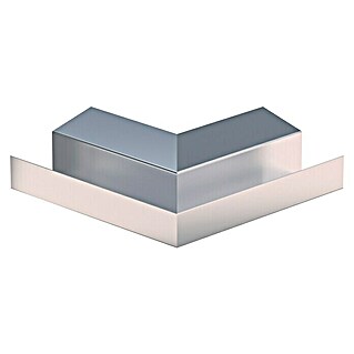 Sarei Piccolo Kastenrinnenwinkel (Nennweite: 70 mm, Außenecke, Aluminium, Silber)