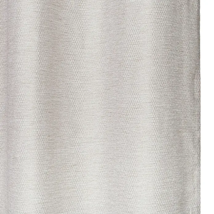 Cortina con ollaos Amanda - An x Al: 140 x 250 cm, Blanco - Primer plano de una cortina elegante con una fina textura tejida en un suave tono gris, que ofrece una textura sutil y un aspecto lujoso.