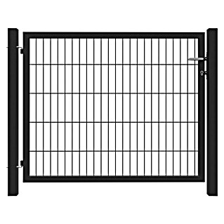 T & J Zauntor Basic (1,25 x 1 m, Grau, Stahl)