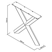 Noga za mizo CITYLINE Bergen  (Do x V: 780 x 724 mm, Črna) | 4560 - Massivholz / Tischplatten | GADC - Leimholz | GAD - Regale | GA - Leimholz / Regale | G - Holz/Bauelem | BAUHAUS