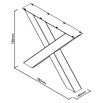 Tischbein CITYLINE Kopenhagen (780 x 720 mm, Schwarz) | BAUHAUS