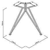 Noga za mizo CITYLINE Maribor  (Do x V: 518 x 720 mm, Črna) | 4560 - Massivholz / Tischplatten | GADC - Leimholz | GAD - Regale | GA - Leimholz / Regale | G - Holz/Bauelem | BAUHAUS