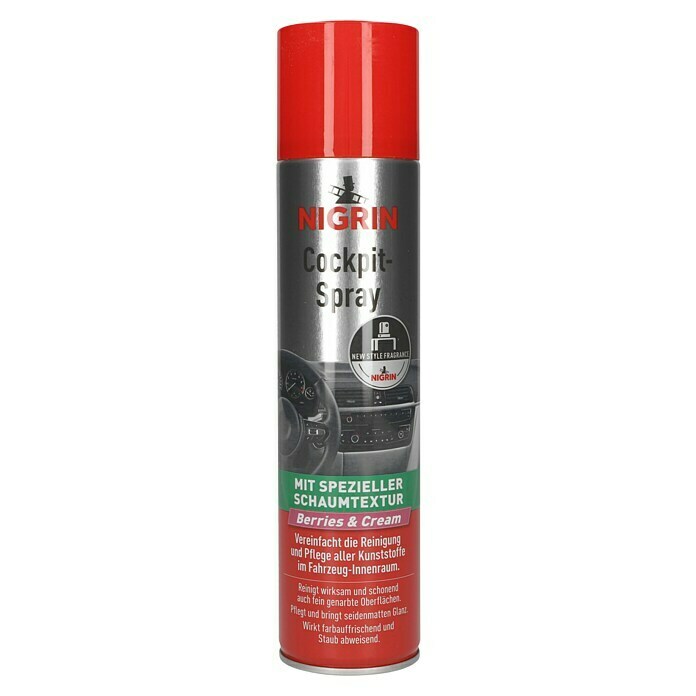 Nigrin Cockpit-Spray (Berries & Cream, Geeignet für: Autos, Inhalt: 400 ml)