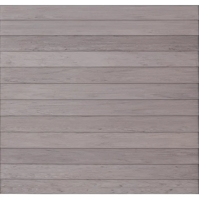 T & J Zaun-Set Skär - 180 x 175 cm, Sand - Graue Holzpaneele zeigen eine horizontale Maserung und dezente Farbunterschiede für einen rustikalen Look in Ihrem Zuhause.