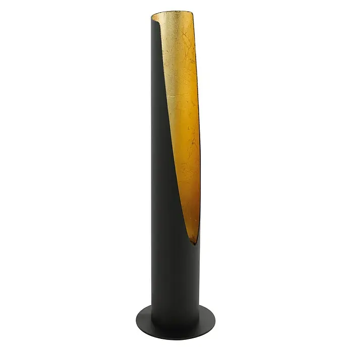 Eglo Barbotto LED-Tischleuchte rund - 5 W, Ø x H: 100 mm x 39,5 cm, Gold, Schwarz, Warmweiß - Elegante Stehlampe in Schwarz und Gold. Das moderne Design macht sie zu einem Blickfang in jedem Raum.