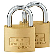 Burg-Wächter Lucchetto C-Line 222 50 6 – Corpo In Ottone, Arco In Acciaio Inox 7 Mm, Con 6 Chiavi, Per Porte, Cancelli, Armadi