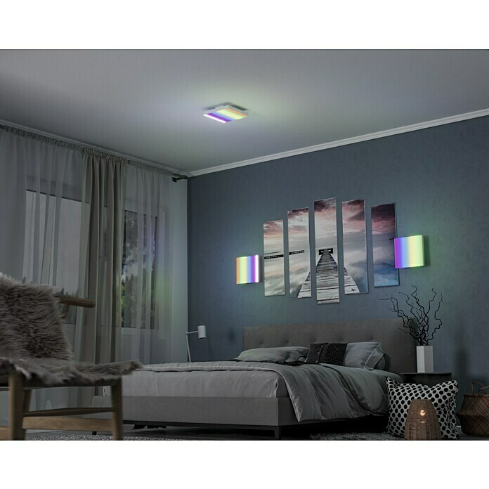 Paulmann LED-Panel Velora Rainbow (16 W, L x B x H: 29,5 x 29,5 x 6,4 cm, Weiß, RGBW) | BAUHAUS