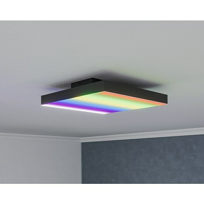 Paulmann LED-Panel Velora Rainbow | Schwarz, x L B cm, 29,5 6,4 (16 W, x 29,5 x x BAUHAUS RGBW) H
