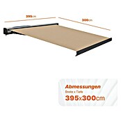 SmartSun Vollkassettenmarkise Fiji Solar Motion (Beige, Breite: 3,95 m, Ausfall: 3 m) | BAUHAUS