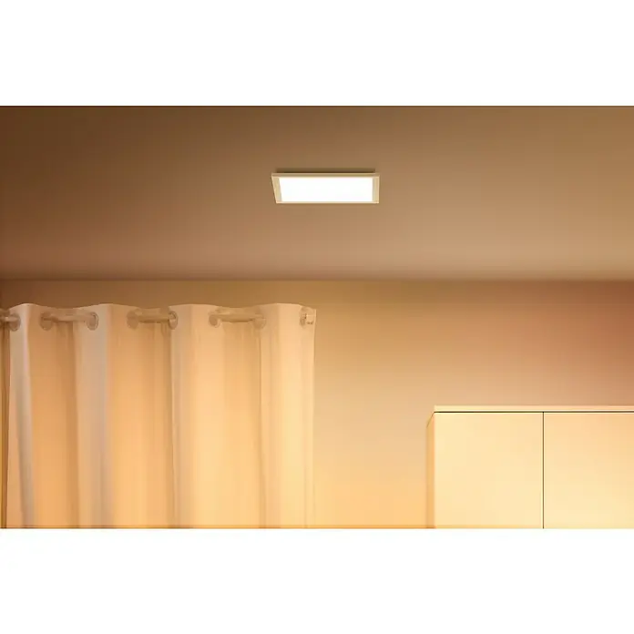 Philips Wiz LED-Panel Tunable White Slim Design - 12 W, L x B x H: 30 x 30 x 4,2 cm, Weiß, Kaltweiß - Moderne Deckenleuchte mit rechteckigem Design, die helles Licht in einem zeitgemäßen Raum bietet und eine angenehme Atmosphäre schafft.