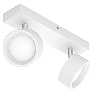Philips Regleta LED Bracia (11 W, L x An x Al: 26 x 8 x 12,5 cm, Blanco, Blanco cálido, 2 ud.)