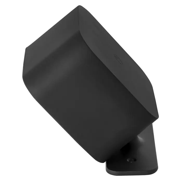 Lavida Akku-Wandleuchte Mirano - L x B x H: 9,25 x 7,65 x 4,5 cm, 2 W, Schwarz, Mehrfarbig, Eckig - Nahaufnahme einer schwarzen Sicherheitskamera an einer Wandhalterung, die Sicherheit und Überwachung bietet.