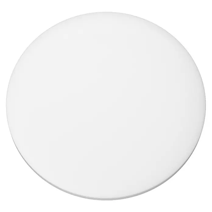 Philips Plafón LED redondo Izso - 24 W, Ø x Al: 34,7 x 6 cm, Blanco, Blanco cálido - Primer plano de una tapa redonda y blanca. Ideal para el almacenamiento seguro y la conservación de alimentos u otros productos.