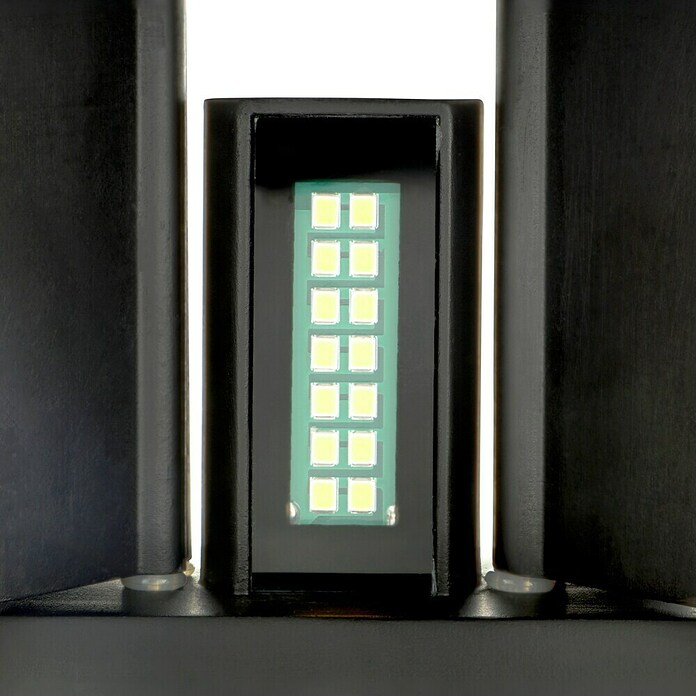Lavida Aplique de pared con batería Lucca (L x An x Al: 10 x 10 x 8 cm, 1,2 W, Negro, Blanco cálido) | BAUHAUS
