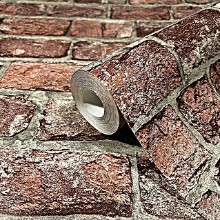 Marburg GZSZ Vliestapete Steinwand (Ziegelrot)