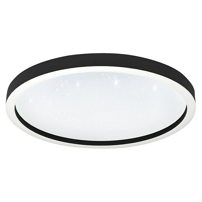 Eglo Smart-LED-Deckenleuchte rund Montemorelos-Z (Ø x H: 57 x 7 cm, 34,5 W, RGBW, Schwarz) | BAUHAUS