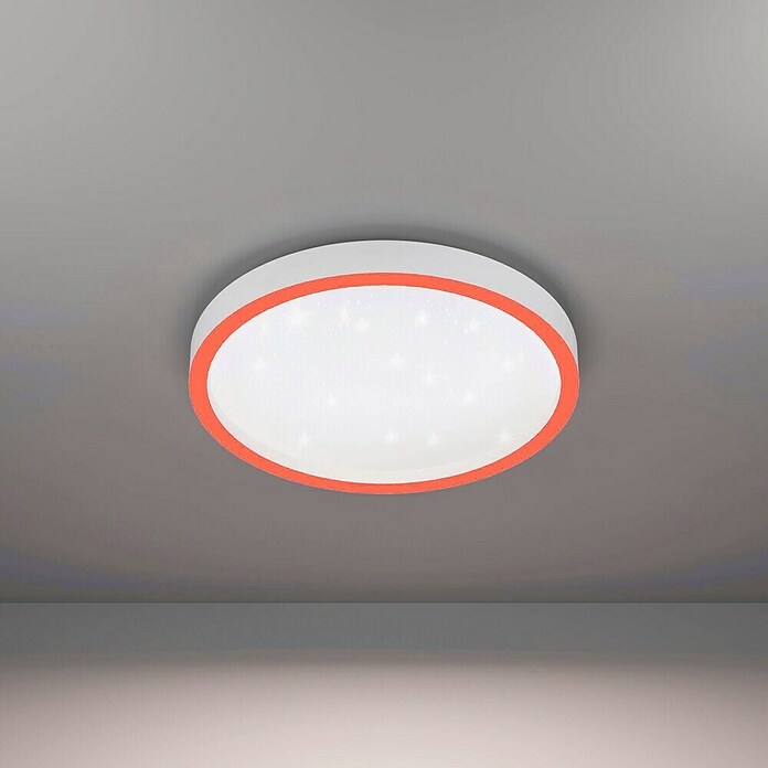 Eglo Smart-LED-Deckenleuchte rund Montemorelos-Z (Ø x H: 42 x 5 cm, 17,8 W, RGBW, Weiß) | BAUHAUS