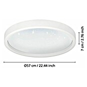 Eglo Smart-LED-Deckenleuchte rund Montemorelos-Z (Ø x H: 57 x 7 cm, 34,5 W, RGBW, Weiß) | BAUHAUS