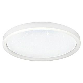 Eglo Smart-LED-Deckenleuchte rund Kristalleffekt (Ø x H: 57 x 7 cm, 34,5 W, RGBW, Weiß)
